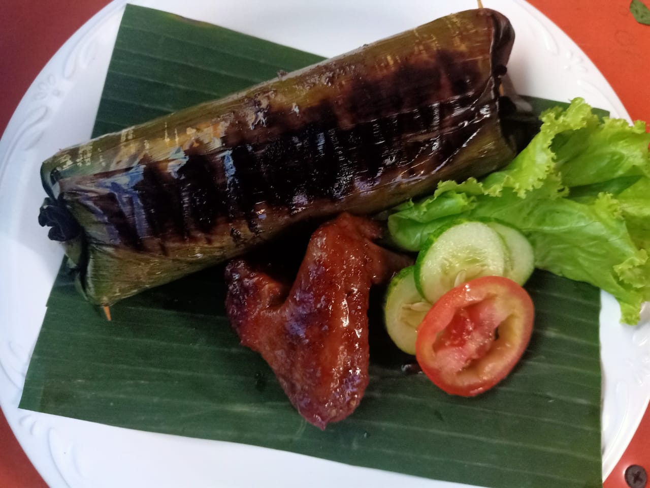 Nasi Bakar isi Ayam / Cakalang