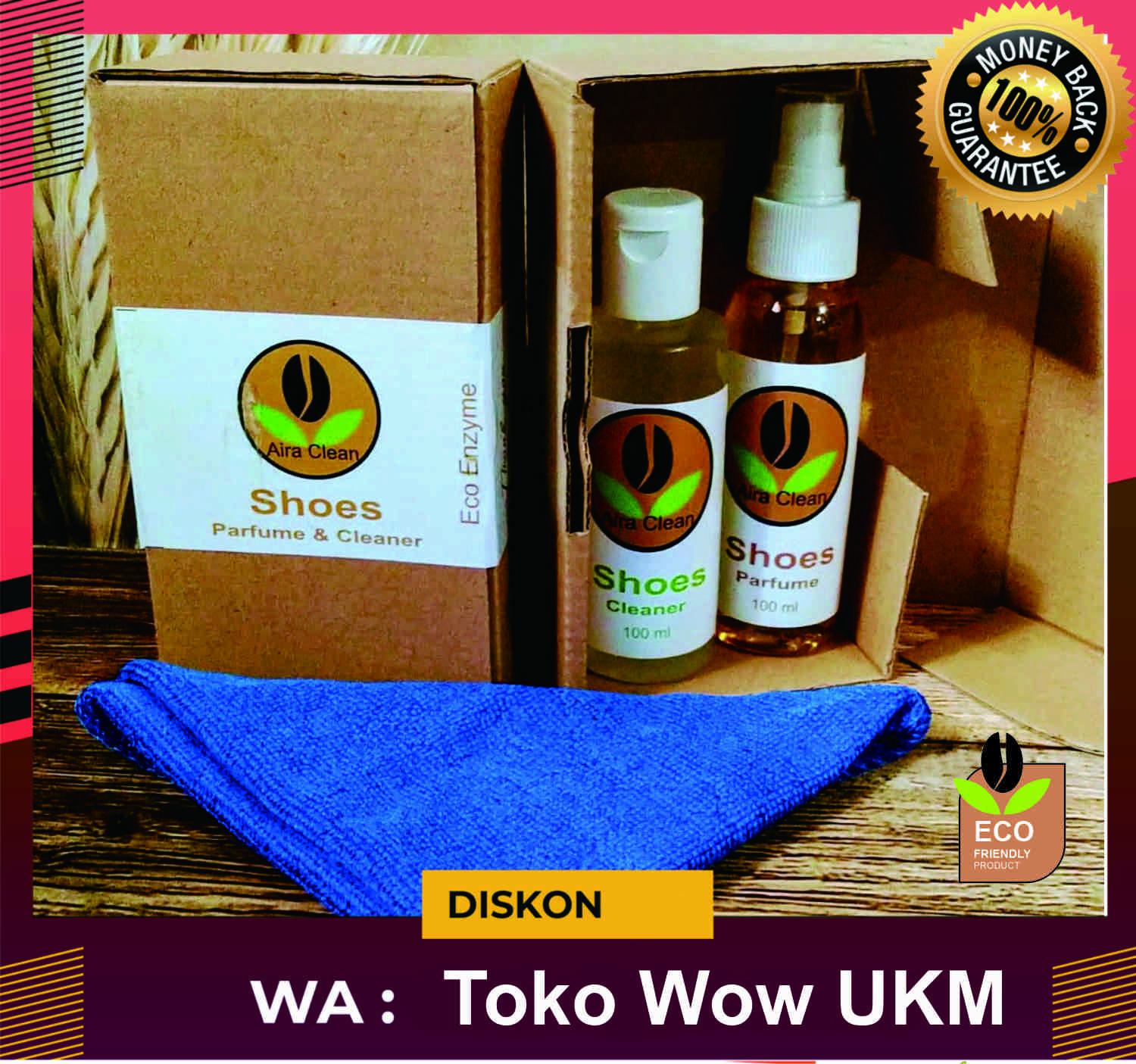 Shoe cleaner kit / pembersih sepatu dan parfum anti bau &amp; bakteri