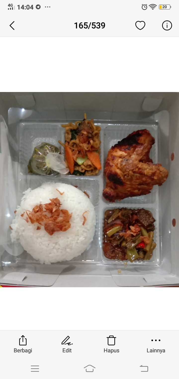 Paket Nasi Rames Ayam bakar