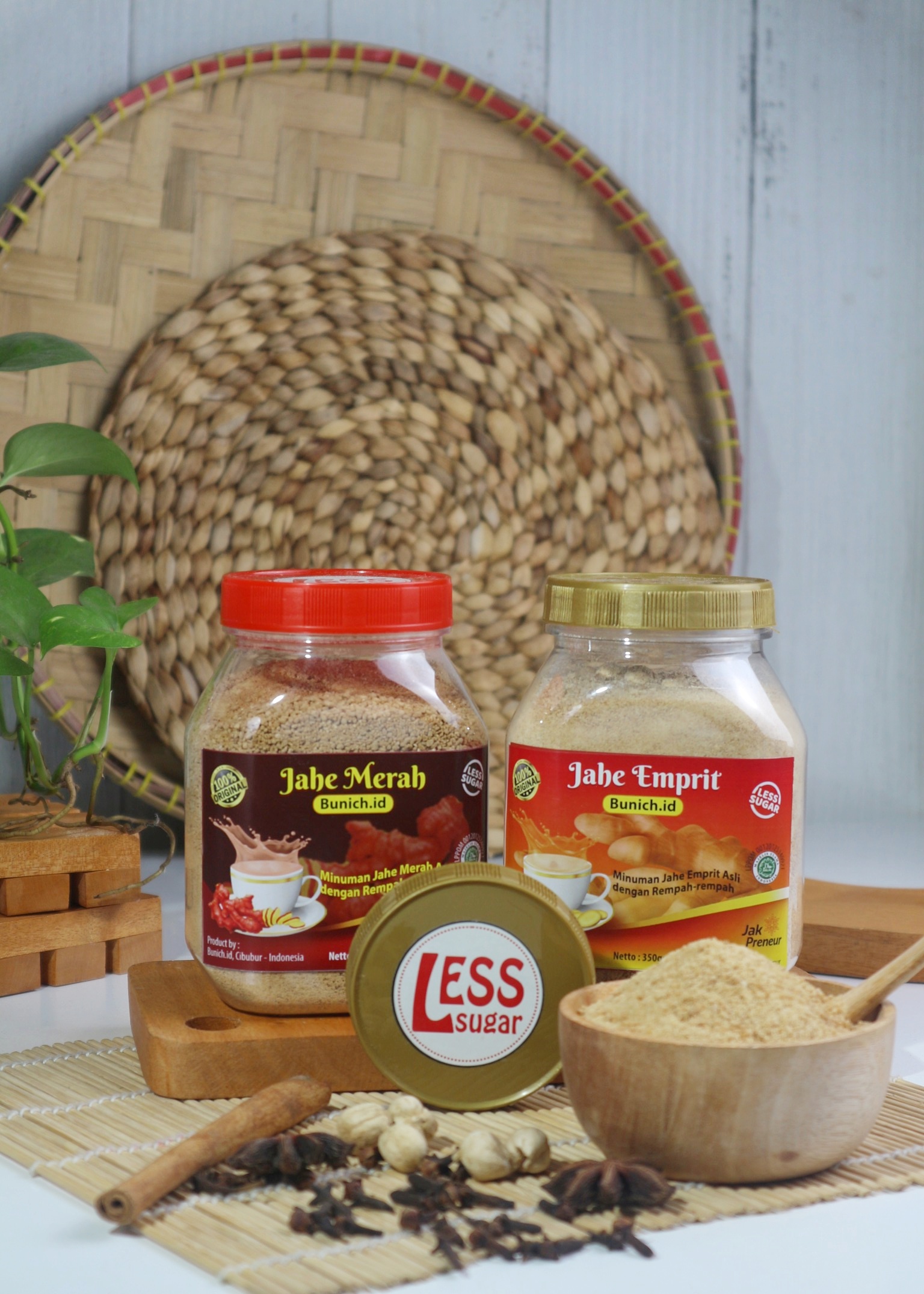 JAHE MERAH &amp; JAHE EMPRIT LESS SUGAR SERBUK