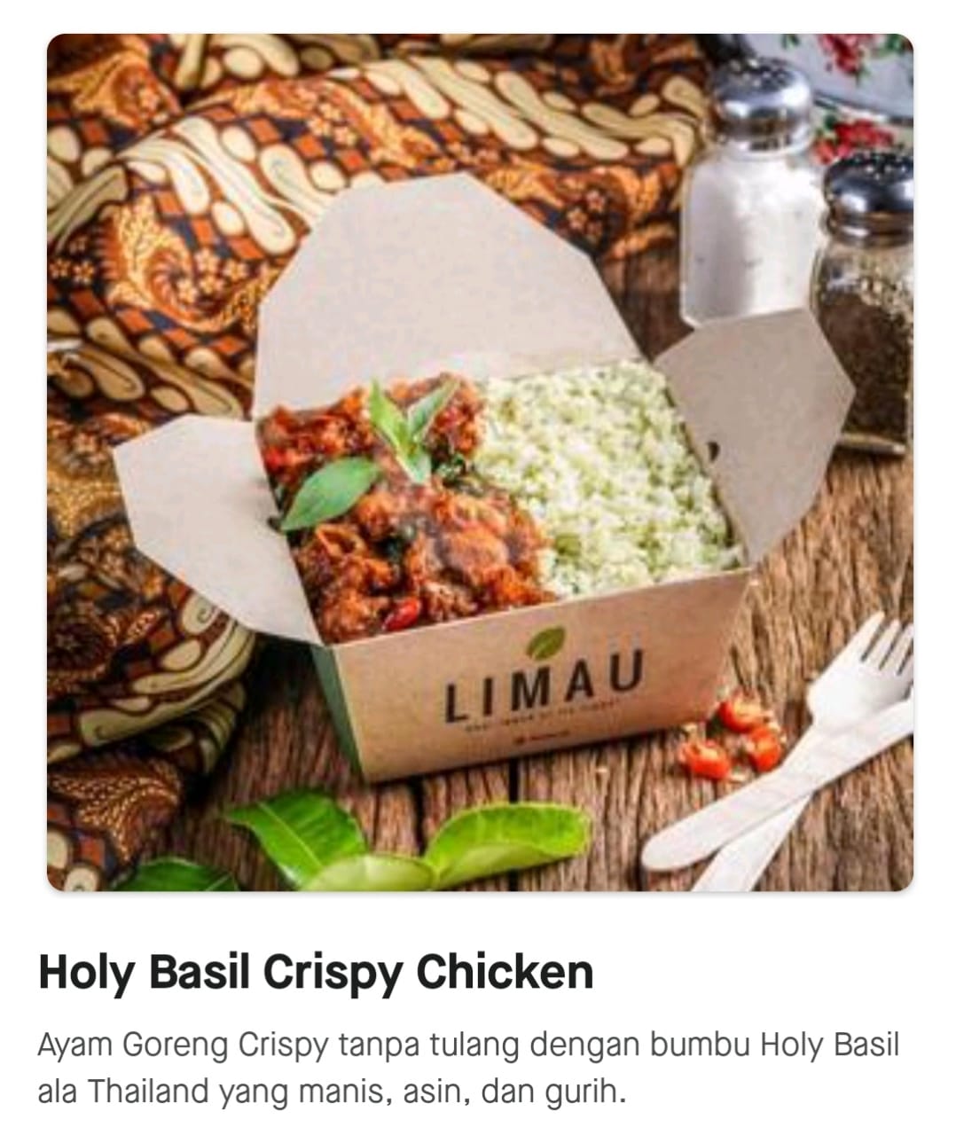 Reguler - Holy Basil Crispy Chicken