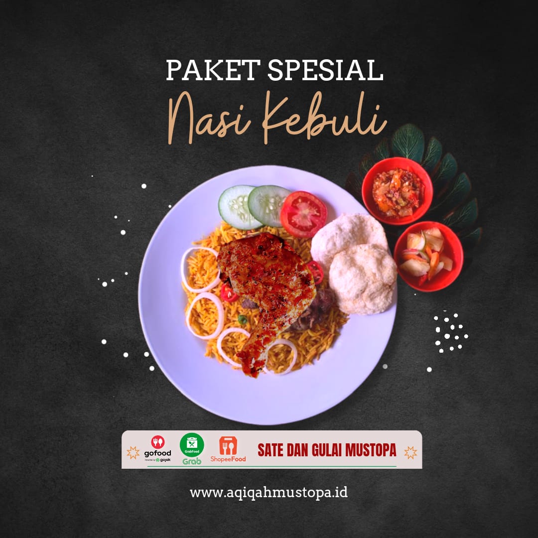 Paket Nasi Kebuli Ayam Bakar Rica | Mustopa Cita Rasa