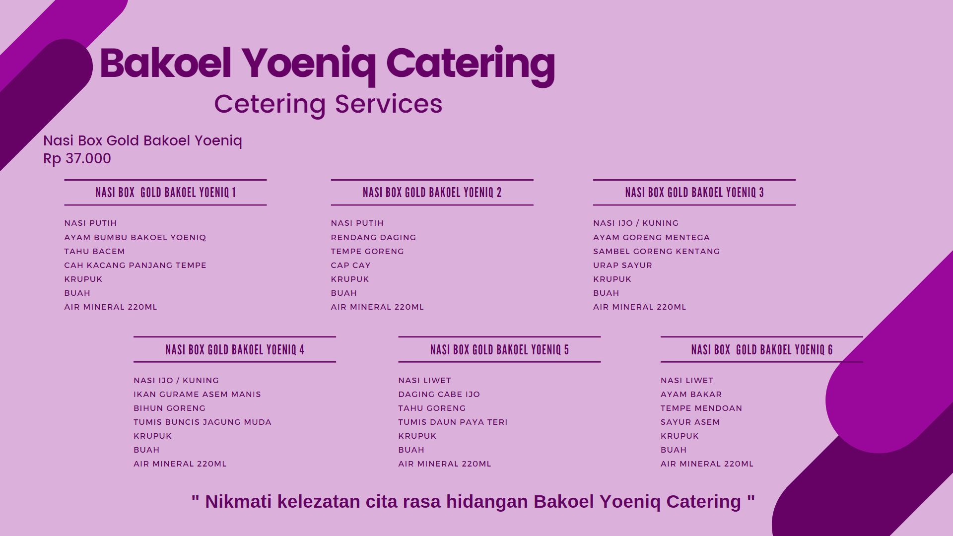 Nasi Box Bakoel Yoeniq I