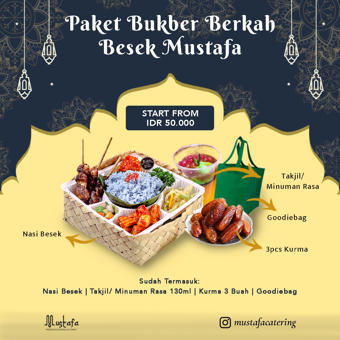 BUKBER BERKAH MUSTAFA free takjil kurma