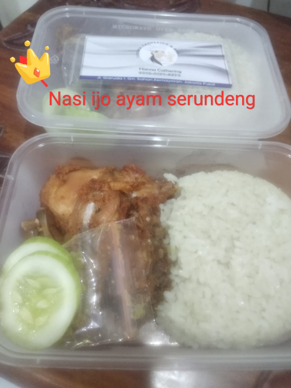 Nasi Hijau Ayam Geprek