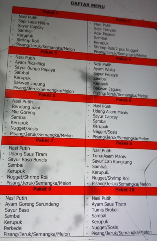 Paket nasi kotak