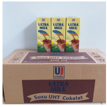 Susu Ultra Milk Coklat 200 ML 1 Dus