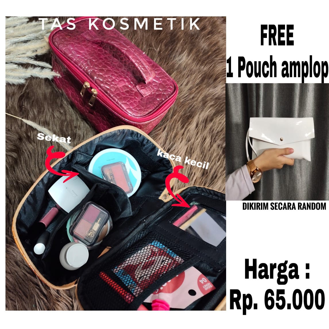 TAS KOPER MAKE UP SIMPLE &amp; ELEGAN ( Pouch Bag )