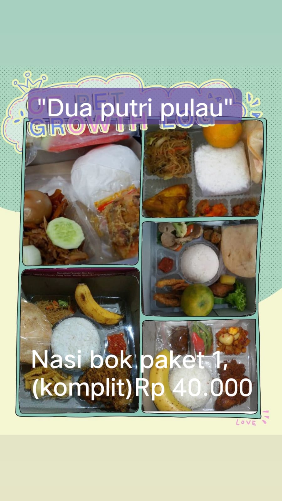 Nasi Box Paket 1 Dua Putri Pulau