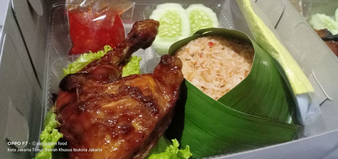 Nasi Box / Nasi Kotak / Nasi Tutug Oncom Ayam Bakar | Abu Aslam Food