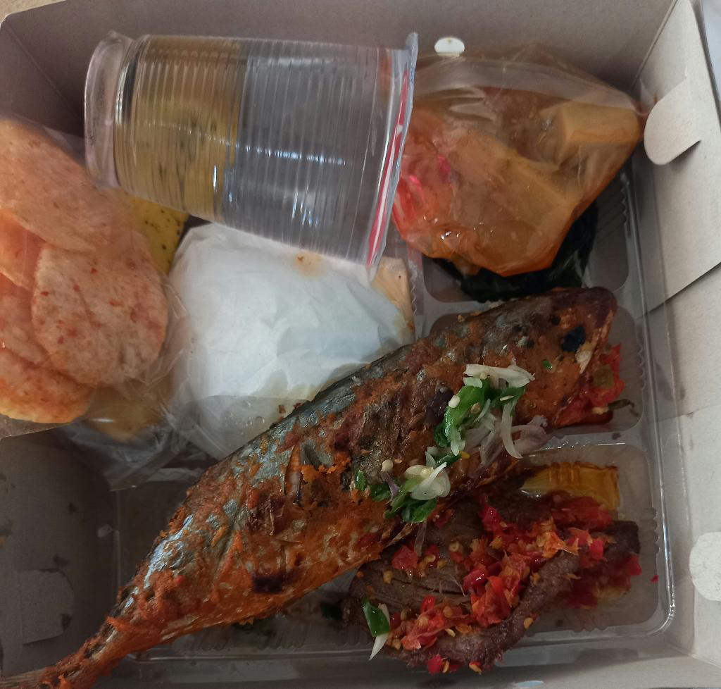 Nasi Box Ikan Kembung Bakar dan Dendeng Lambok Padang Panjang1