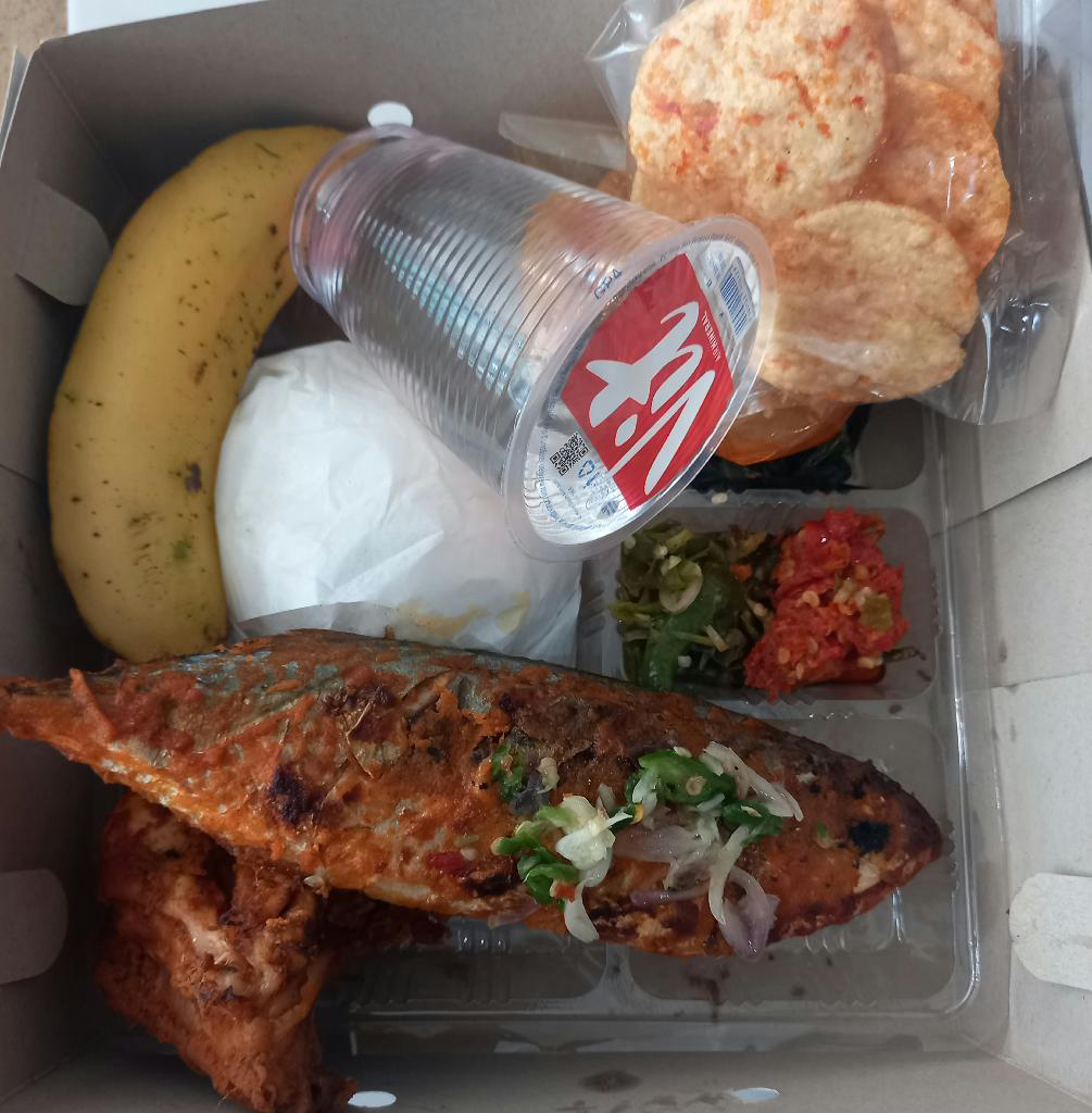 Nasi Box Ikan Kembung Bakar dan Ayam Bakar Padang Panjang1