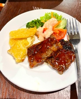 Rib Barbeque and Potato Gratin