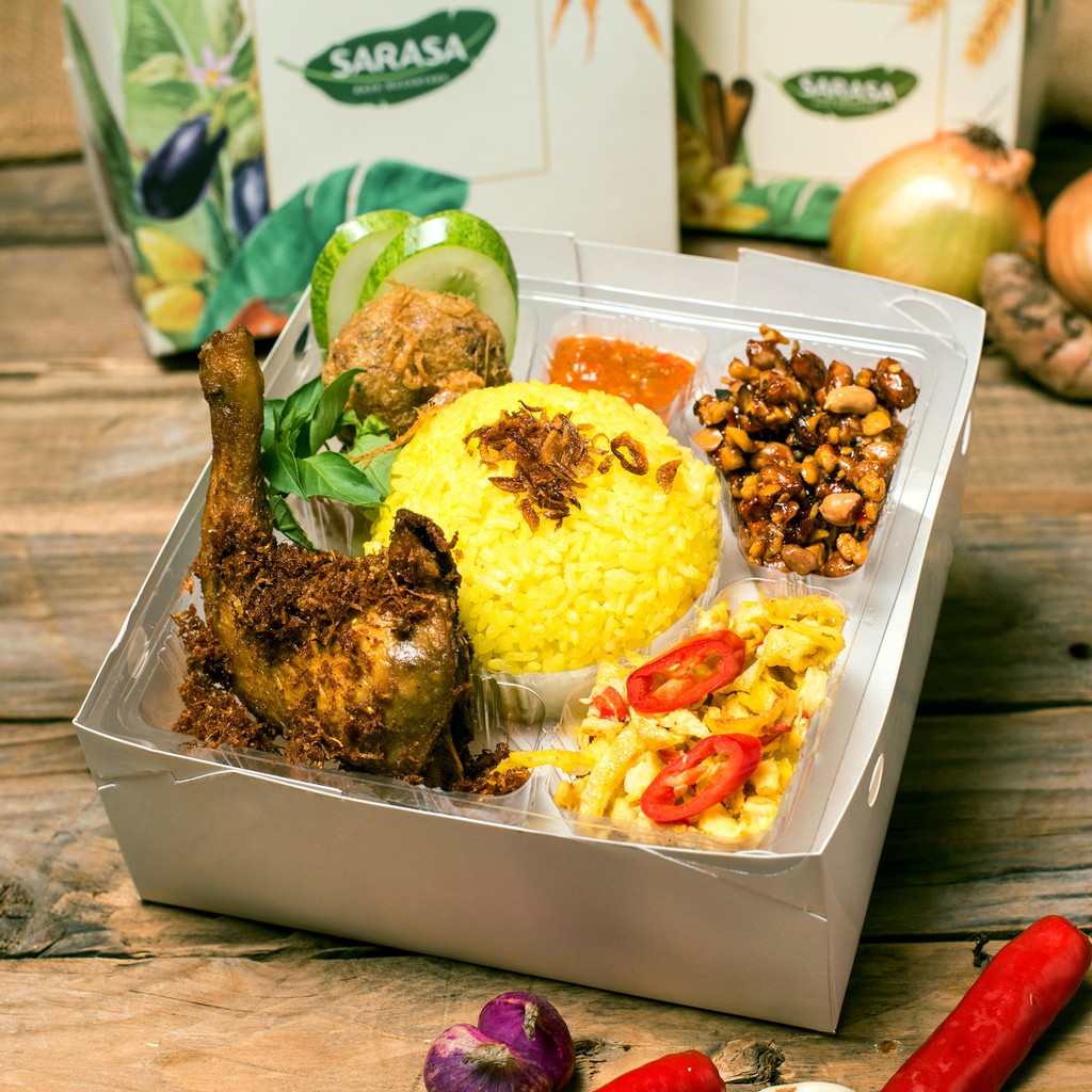 (AMJ-05) Paket Nasi Kuning Ayam Serundeng