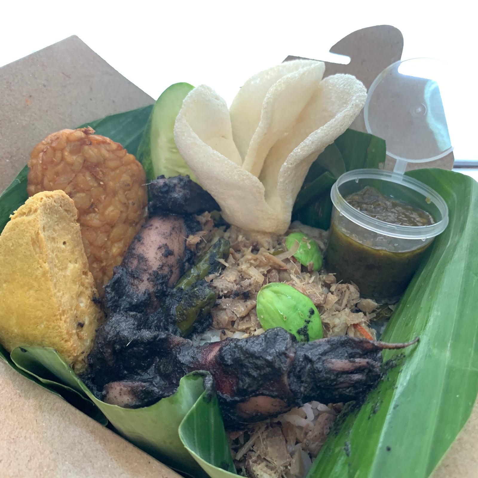 Nasi Megono Cumi Item