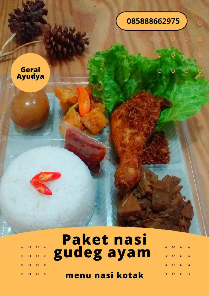 Paket nasi gudeg ayam Gerai Ayudya1