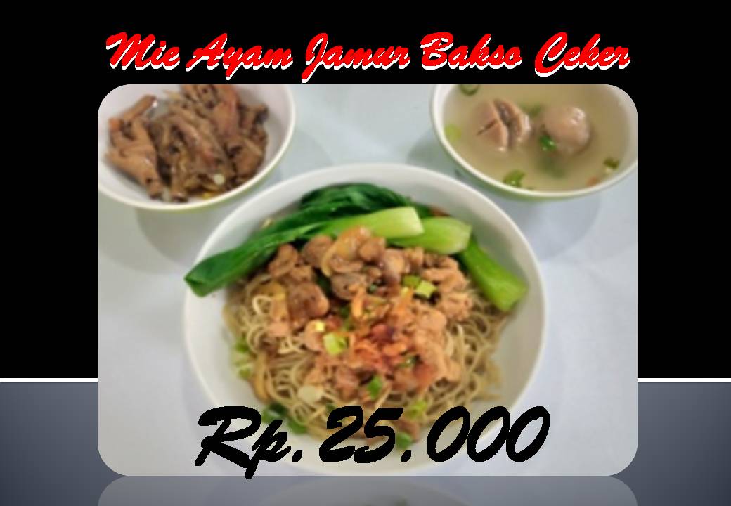 Mie Ayam Jamur Bakso Ceker