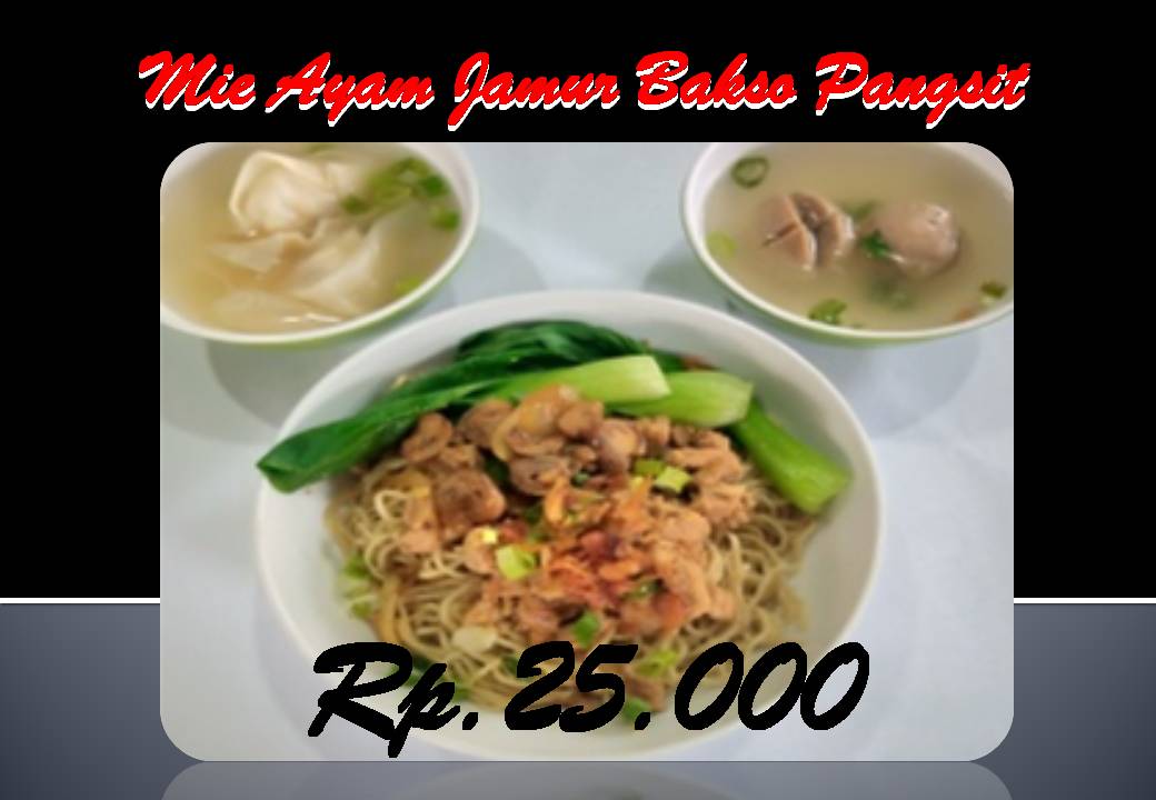 Mie Ayam Jamur Bakso Pangsit