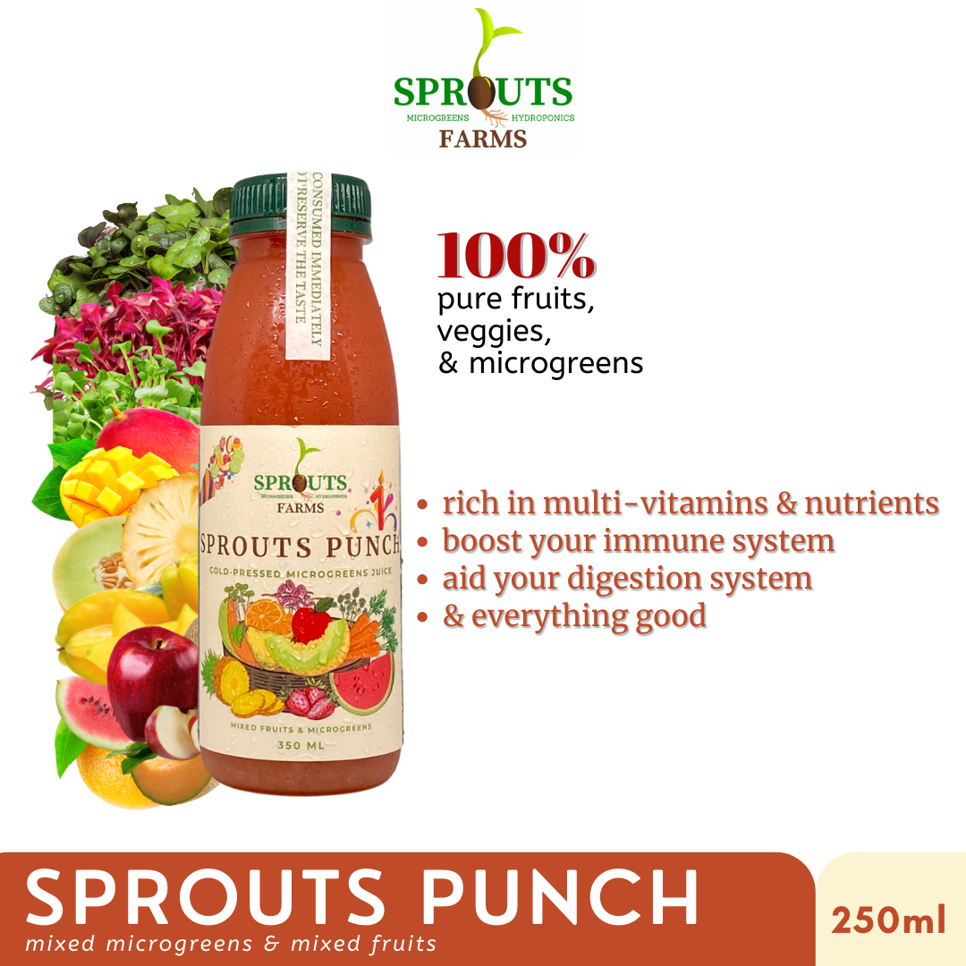 Sprouts Farms Juice SPROUTS PUNCH 250ml (Cold-Pressed MICROGREENS Jus)