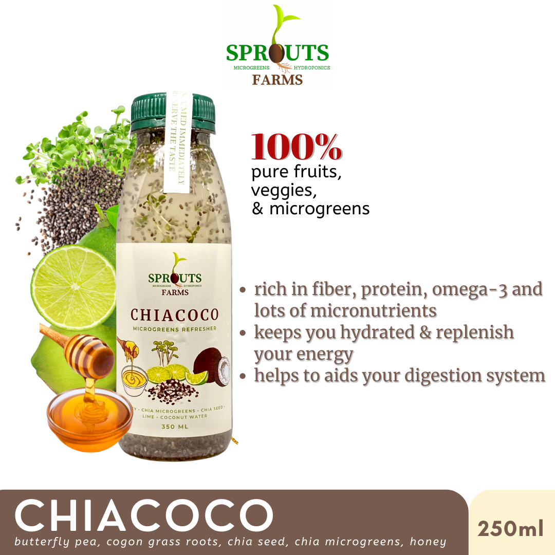 Sprouts Farms Juice CHIACOCO 250ml (Cold-Pressed MICROGREENS Jus)