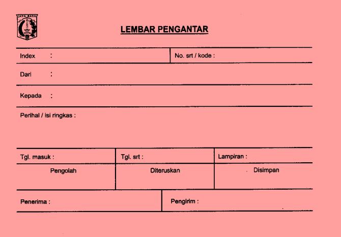 LEMBAR PENGANTAR (NCR 2 Ply) Standard