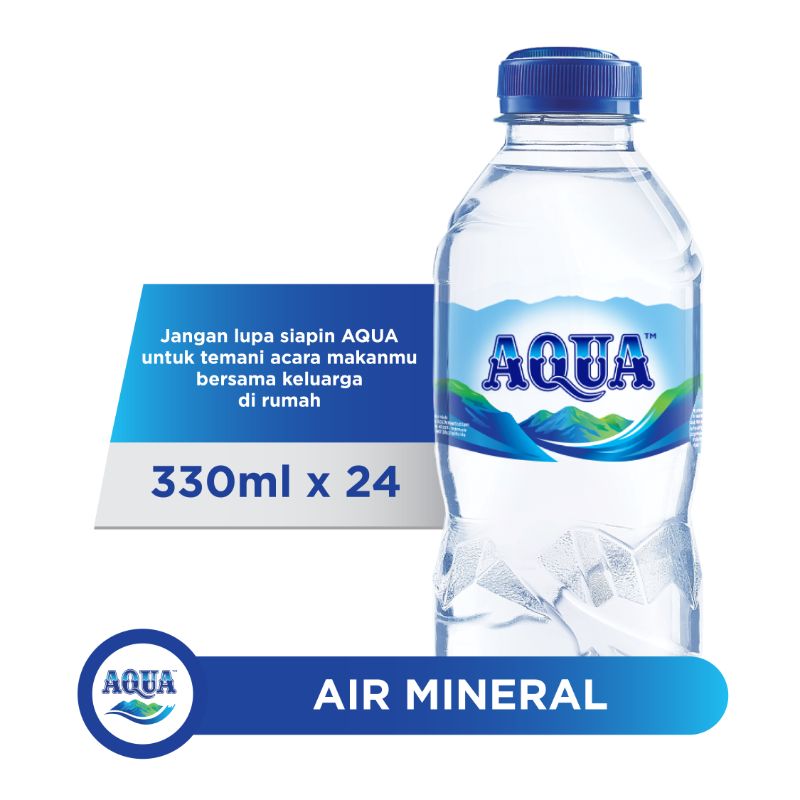 Air Mineral Aqua Botol 330 ml