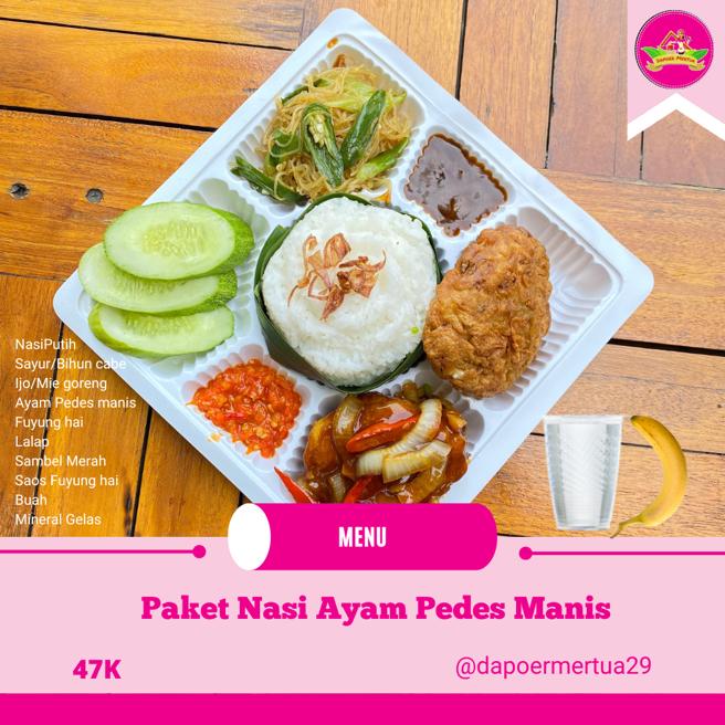 Dapoer Mertua - Paket Nasi Ayam Pedas Manis