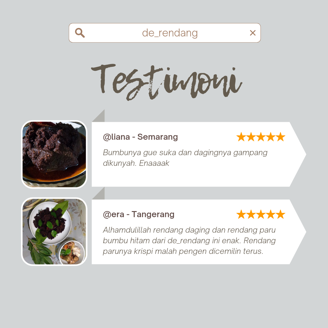 Rendang Daging 'de_rendang' 1000gr