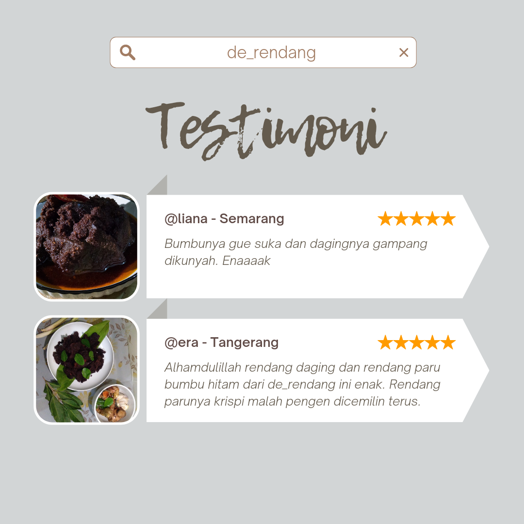 Rendang Paru 'de_rendang' 500gr