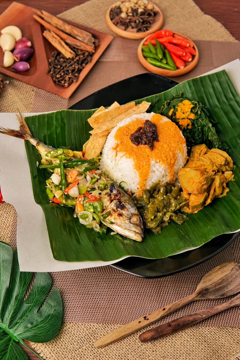 Nasi Rames Kembung Bakar/Rica