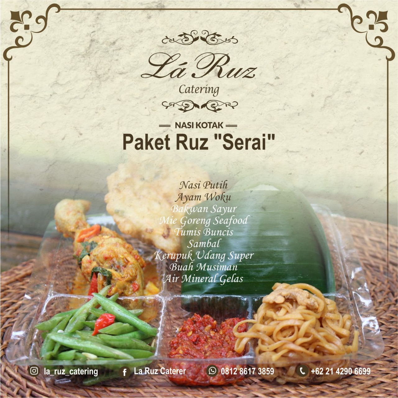 Paket Nasi Box Serai + Snack Box