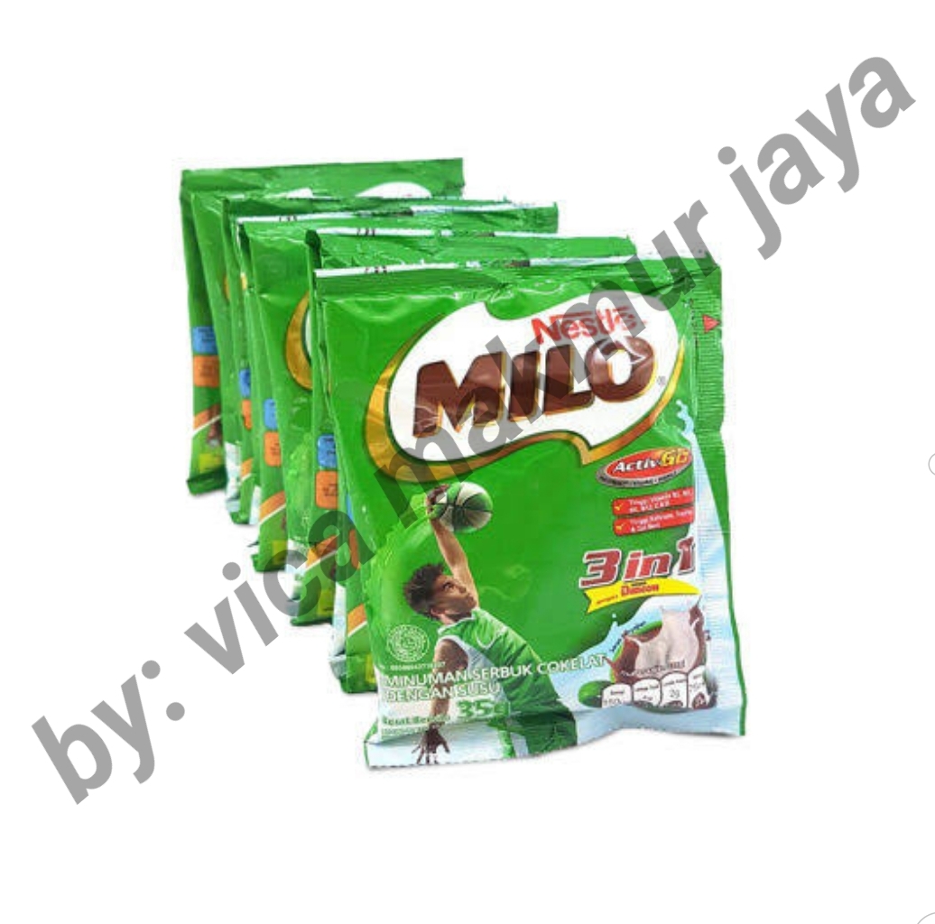 Susu Milo 3 In 1 Activ-Go Sachet 10 X 35gr