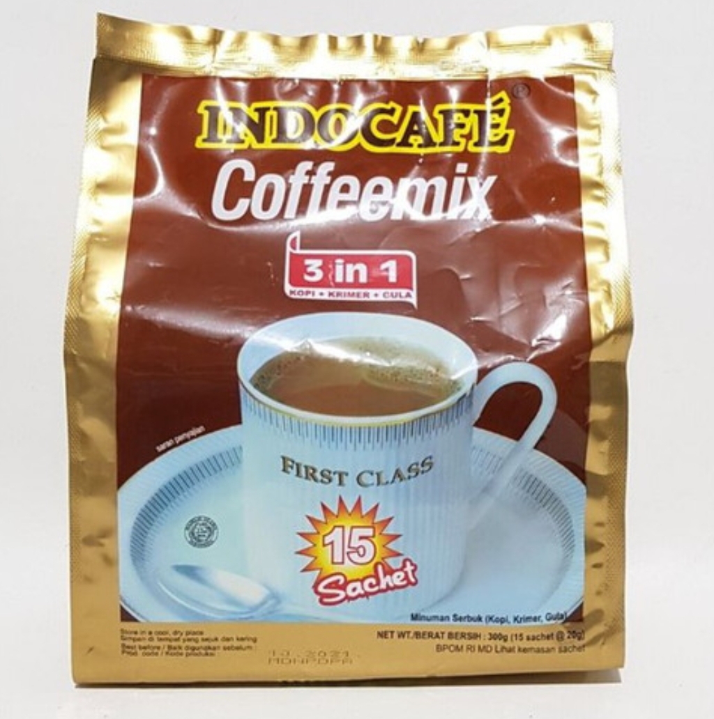 Kopi Kemasan Instan / Indocafe Coffeemix 3 in 1 20gr x 15 Sachet
