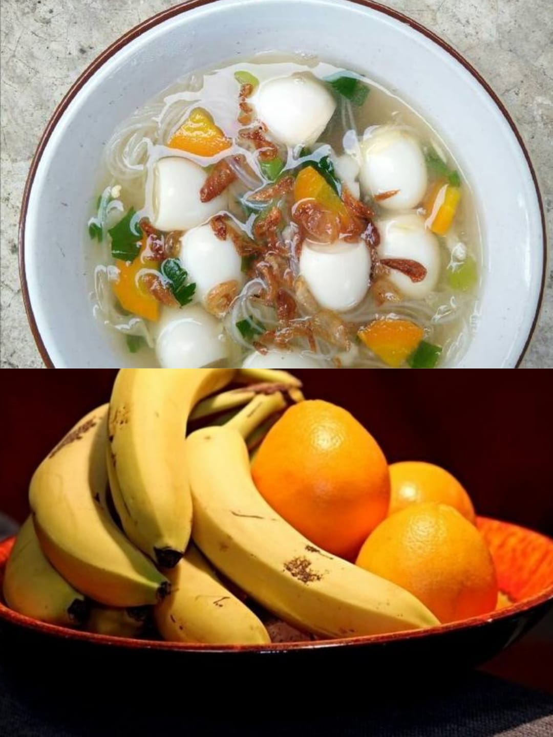 paket 3 (Sop Telur Puyuh dan Pisang/jeruk)