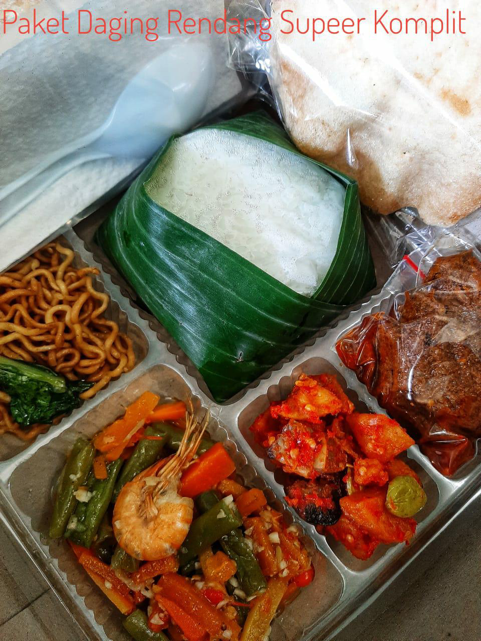 Paket Nasi Rendang Komplit1