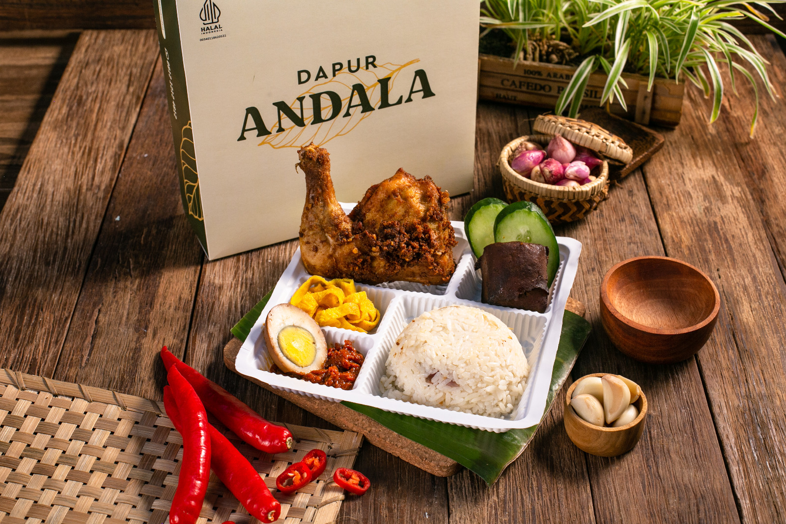 Lunch Box Nasi bogana komplit | Dapur Andala @47.000