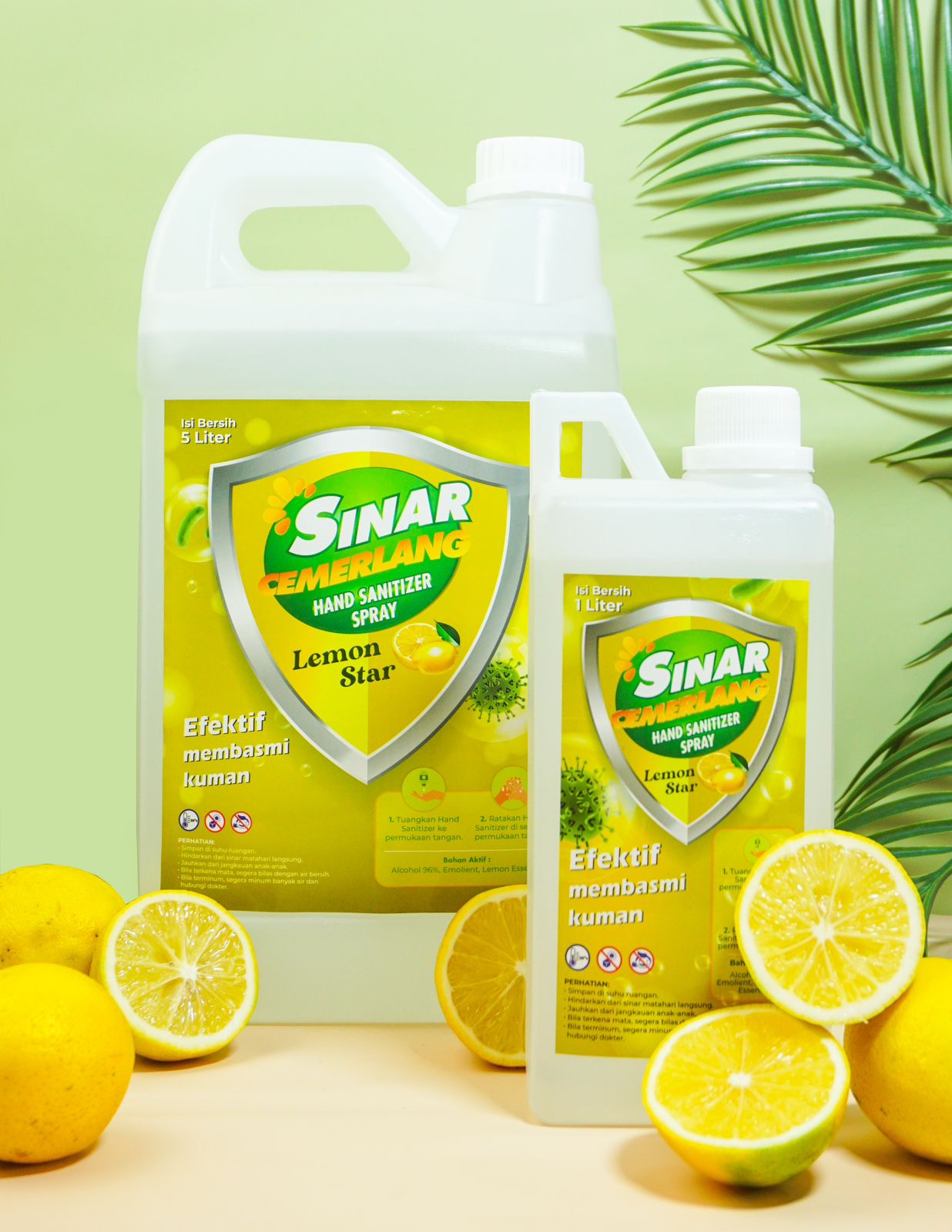 Hand Sanitizer Sinar Cemerlang aroma Lemon Star 5 Liter