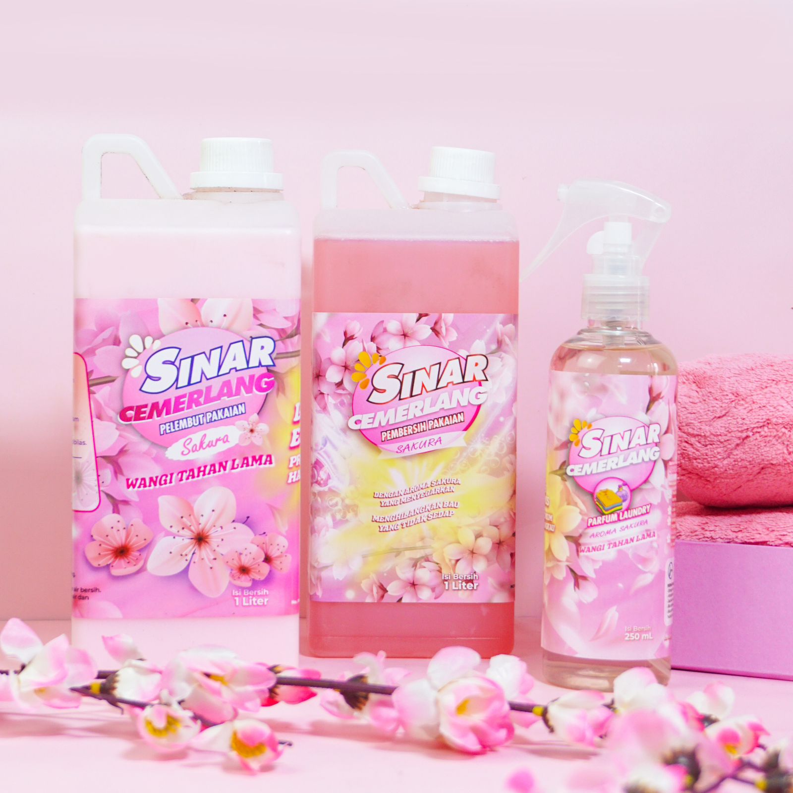 Parfum Laundry Sinar Cemerlang Aroma Sakura 1 Liter