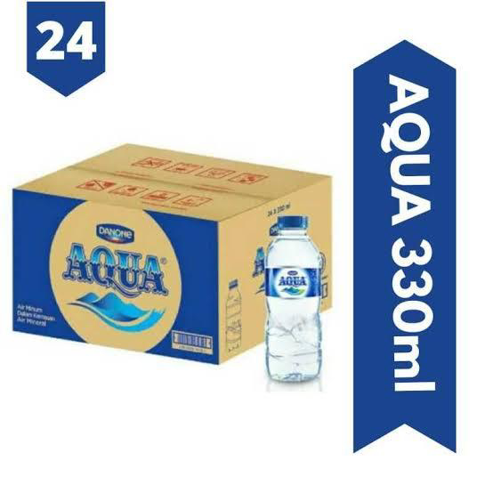 Aqua 330ml 1 Dus isi 24 botol1