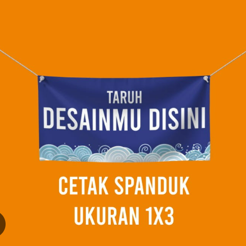 SPANDUK + DESIGN UKURAN 1X3 METER