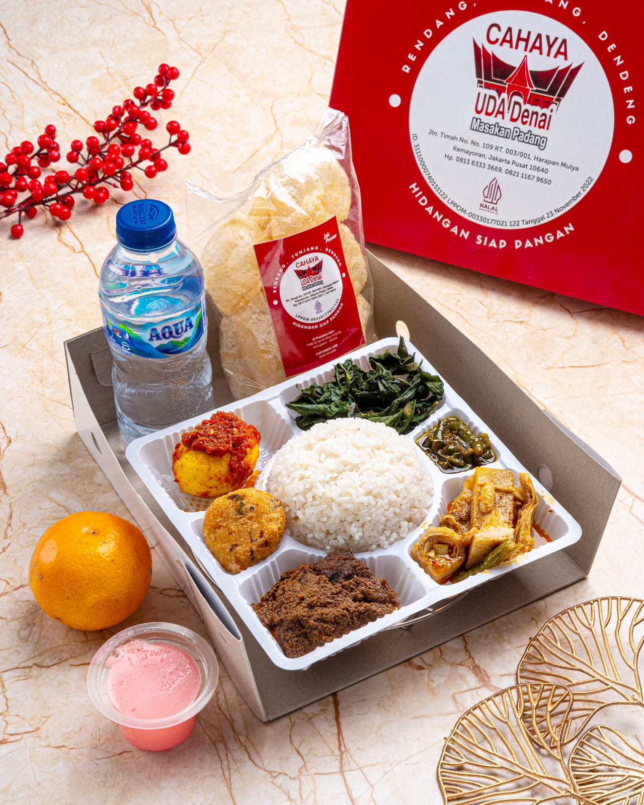 Nasi Box Daging Rendang