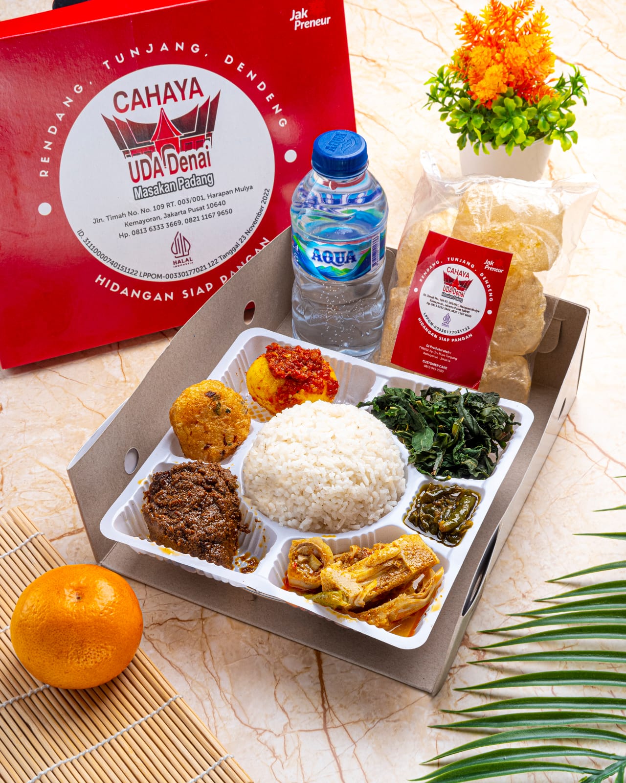 Nasi Box Daging Rendang