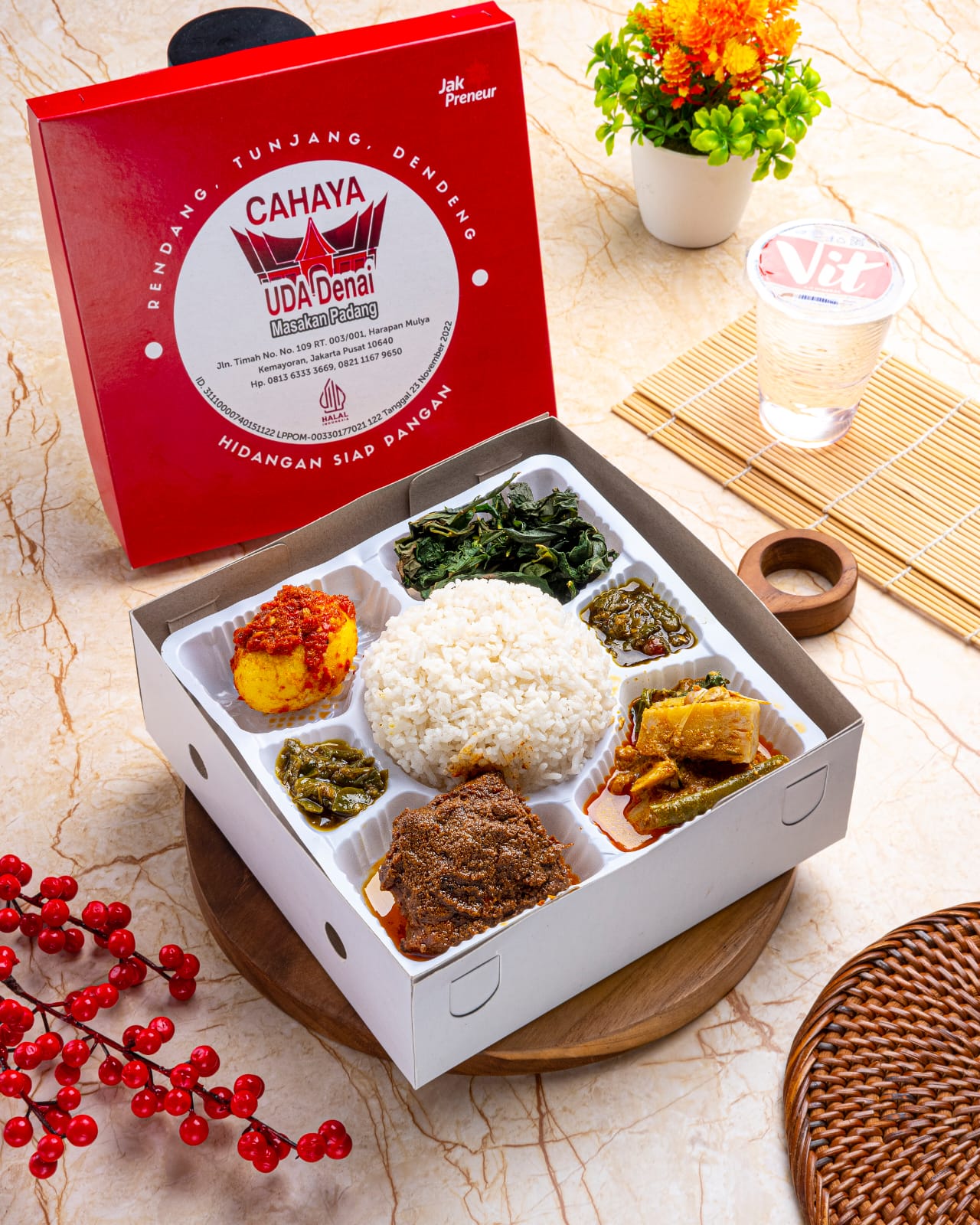 Nasi Box Rendang daging