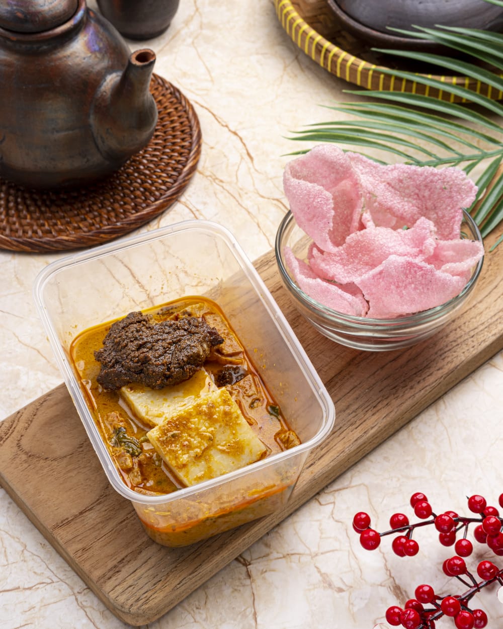 Lontong Sayur Nangka + Rendang