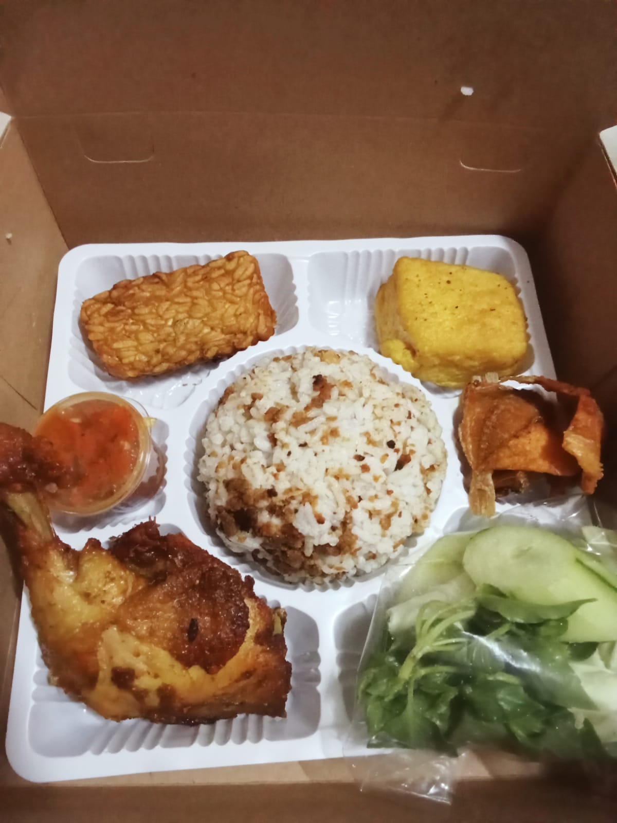 Paket nasi box 1  Nasi Tutug Oncom
