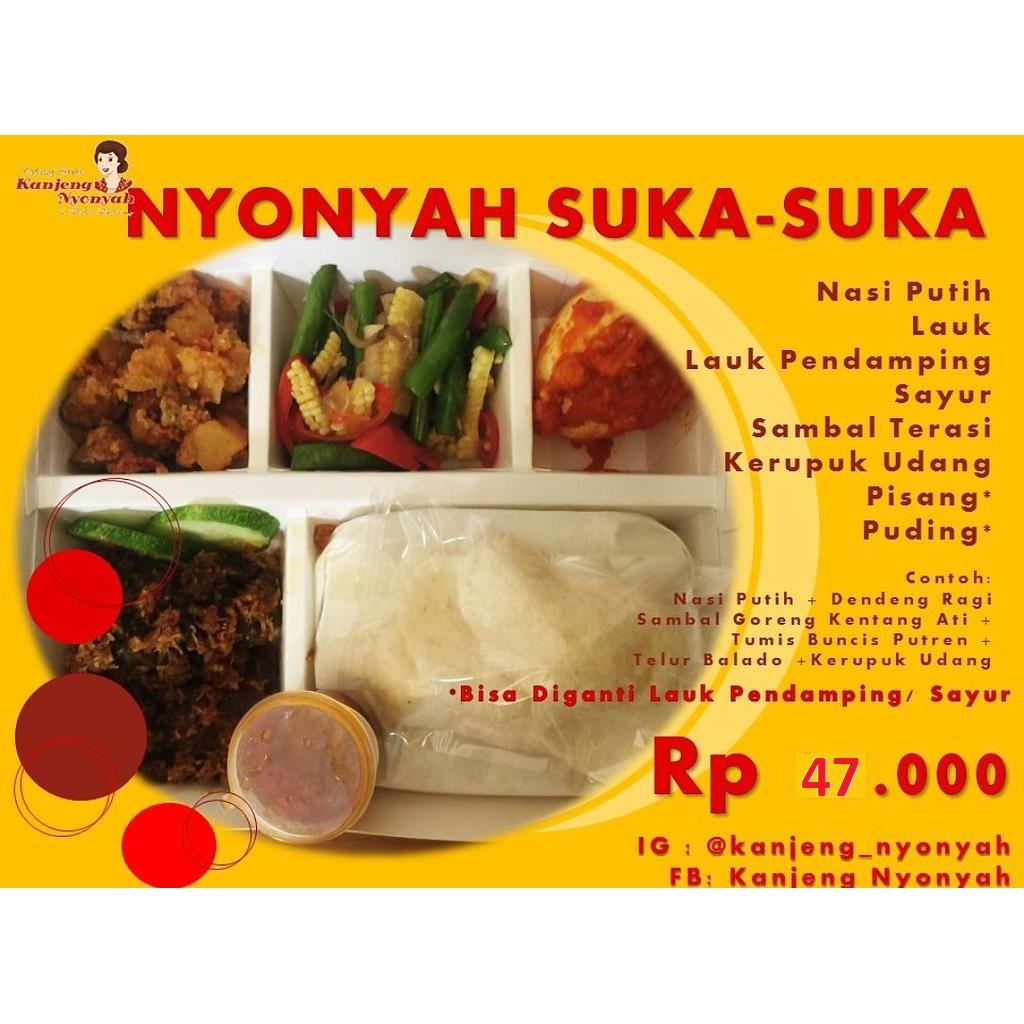 Paket Nasi Box Nyonyah Suka-Suka