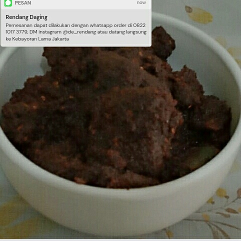 Rendang Daging 'de_rendang' 500gr