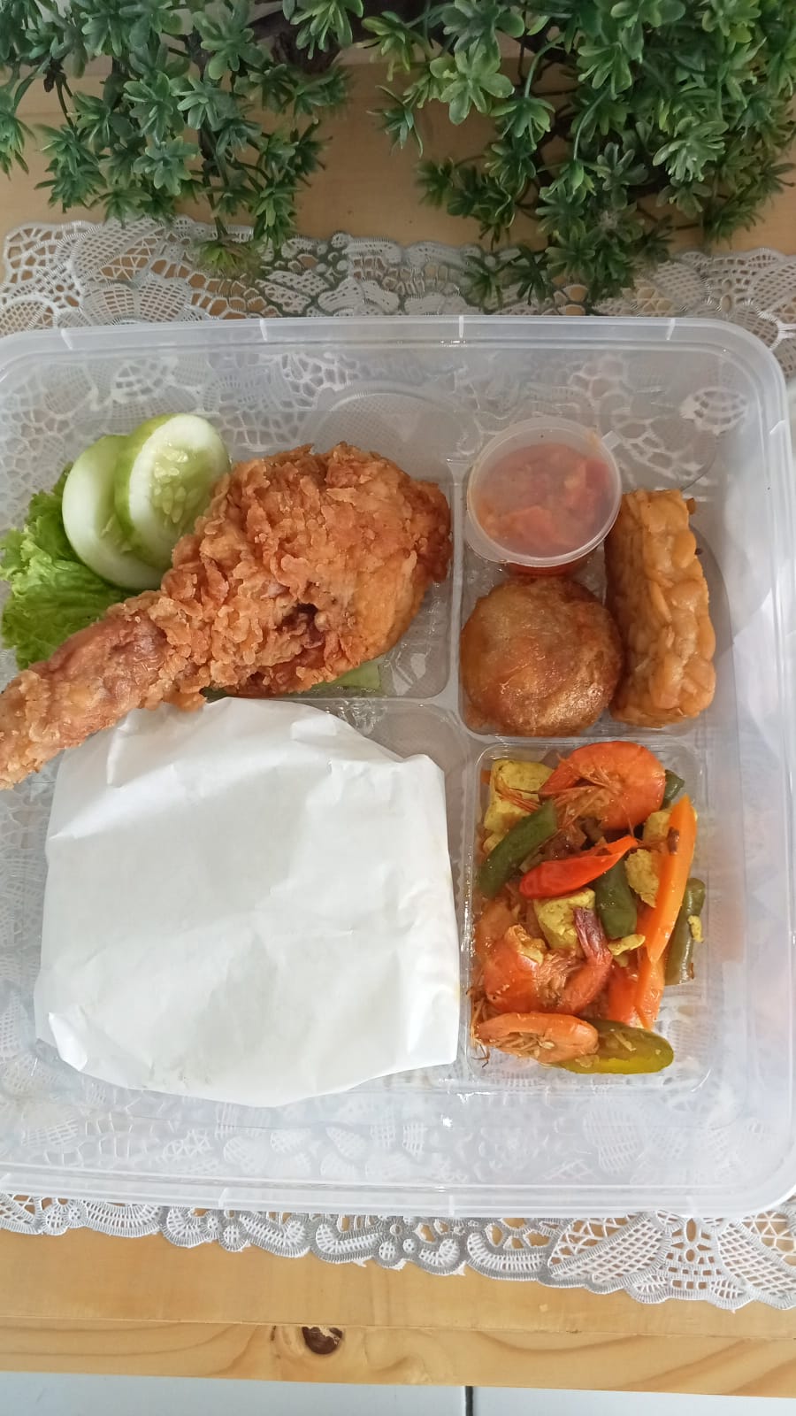 Nasi ayam geprek Afza Dish