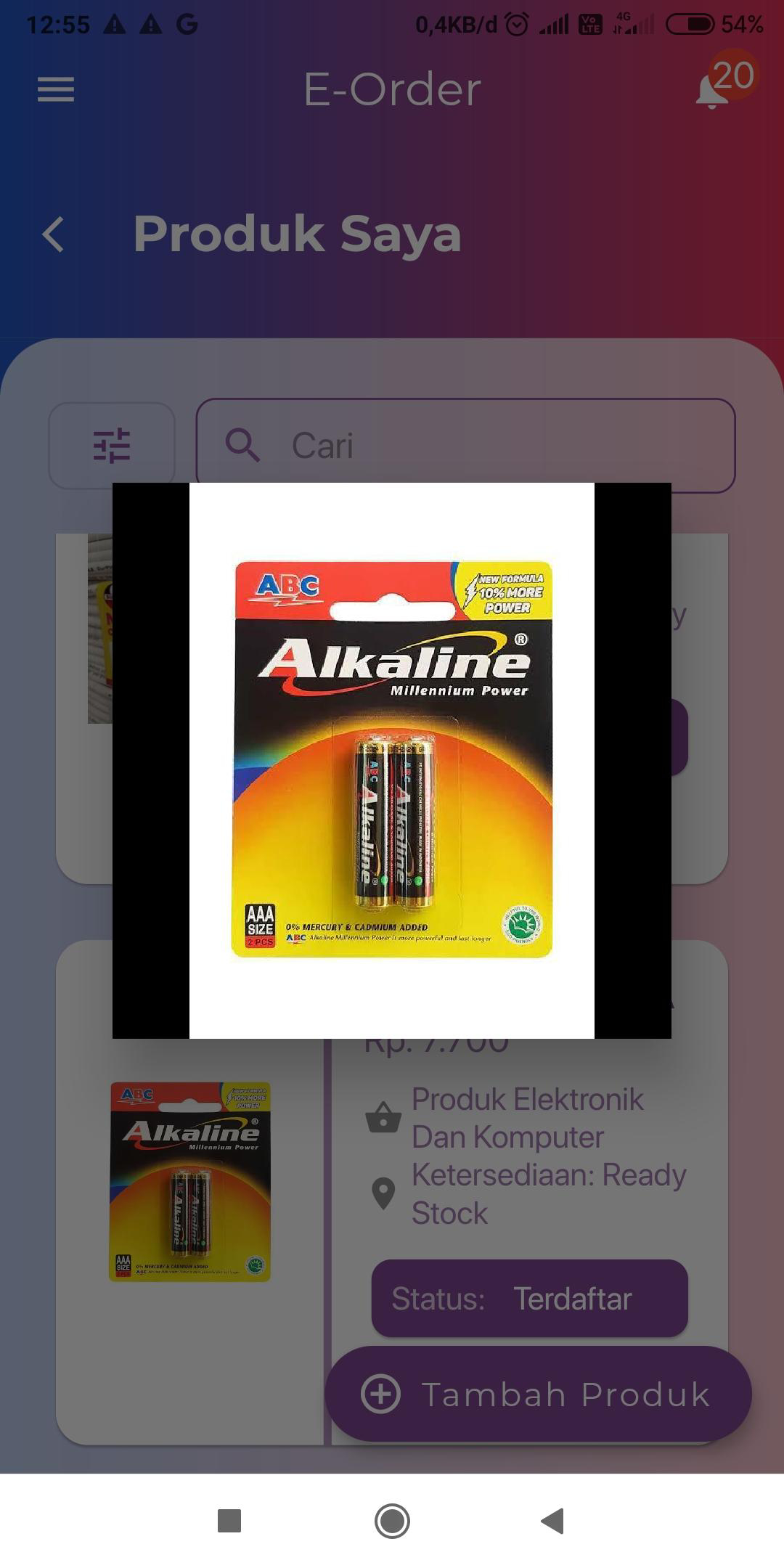 Baterai Alkalin AAA1