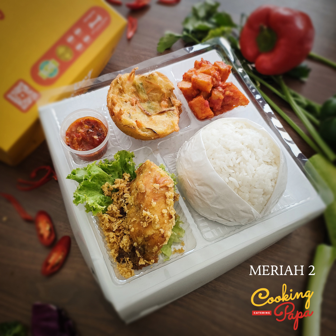 Nasi Kotak Meriah 2 - Nasi Ayam Goreng Kremes